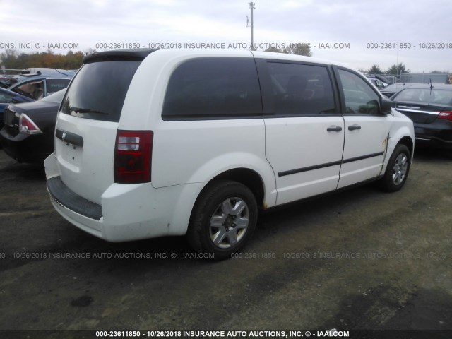 1D8HN11H08B181889 - 2008 DODGE GRAND CARAVAN C/V WHITE photo 4