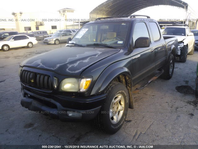 5TEGM92N24Z349196 - 2004 TOYOTA TACOMA DOUBLE CAB PRERUNNER BLACK photo 2