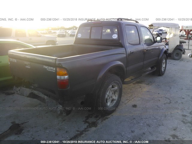 5TEGM92N24Z349196 - 2004 TOYOTA TACOMA DOUBLE CAB PRERUNNER BLACK photo 4