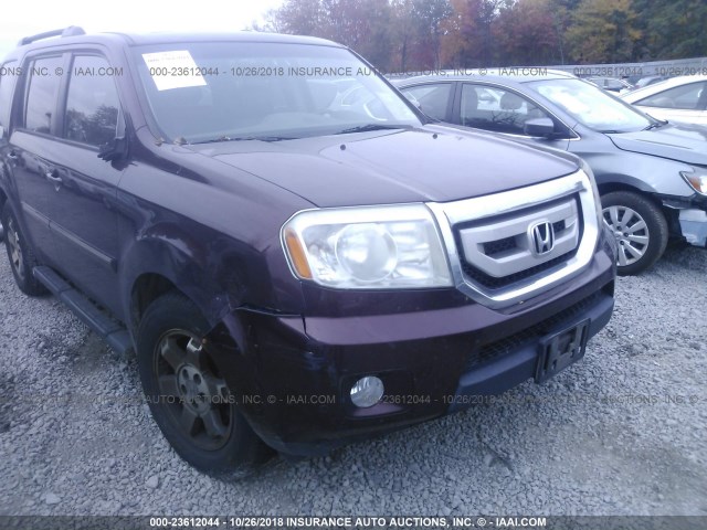 5FNYF4H92AB040739 - 2010 HONDA PILOT TOURING MAROON photo 6