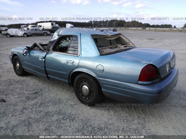 2FAFP71W44X137876 - 2004 FORD CROWN VICTORIA POLICE INTERCEPTOR BLUE photo 3