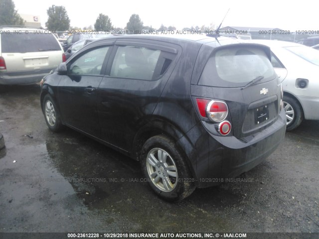 1G1JA6SH9C4122143 - 2012 CHEVROLET SONIC LS BLACK photo 3