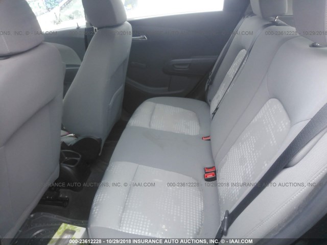 1G1JA6SH9C4122143 - 2012 CHEVROLET SONIC LS BLACK photo 8