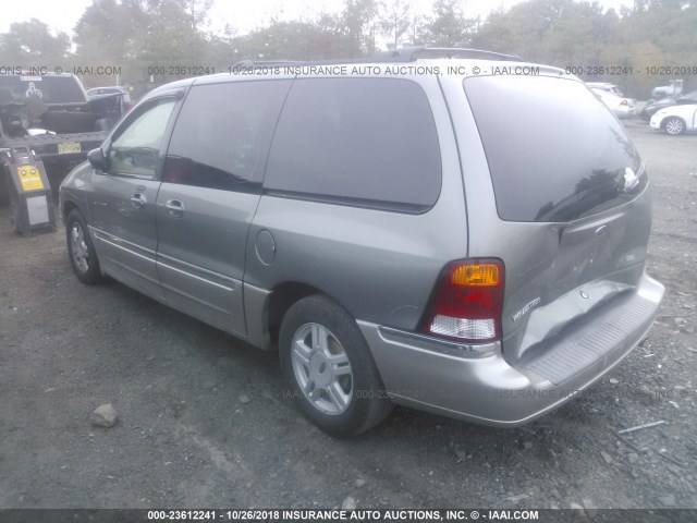 2FMZA53482BB22523 - 2002 FORD WINDSTAR SEL GOLD photo 3