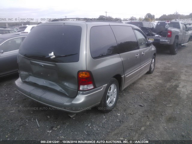 2FMZA53482BB22523 - 2002 FORD WINDSTAR SEL GOLD photo 4