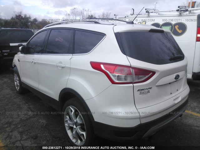 1FMCU9J9XDUA39725 - 2013 FORD ESCAPE TITANIUM WHITE photo 3