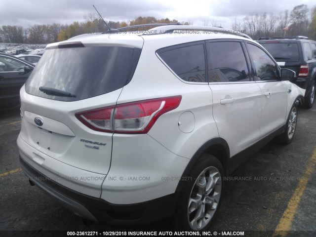 1FMCU9J9XDUA39725 - 2013 FORD ESCAPE TITANIUM WHITE photo 4