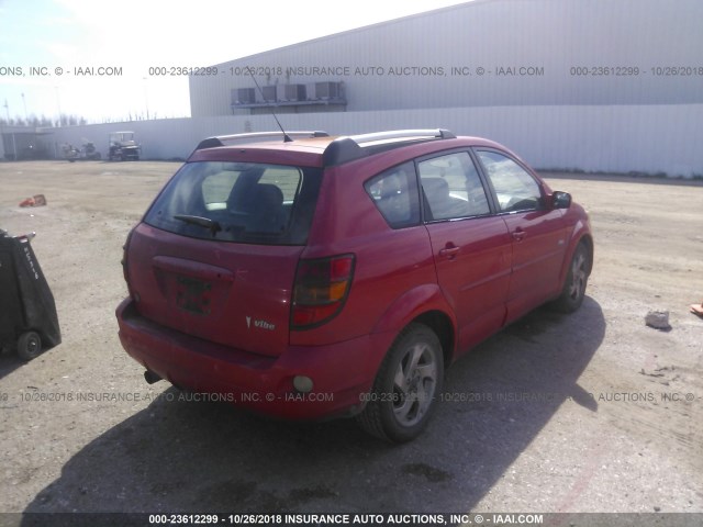 5Y2SL63815Z415089 - 2005 PONTIAC VIBE RED photo 4