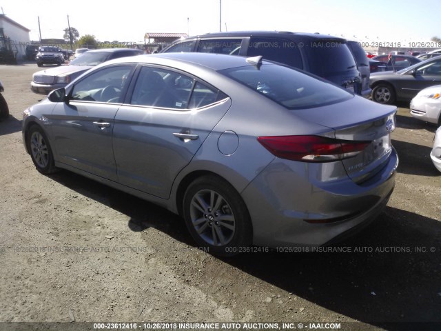 5NPD84LF4JH243185 - 2018 HYUNDAI ELANTRA SEL/VALUE/LIMITED GRAY photo 3