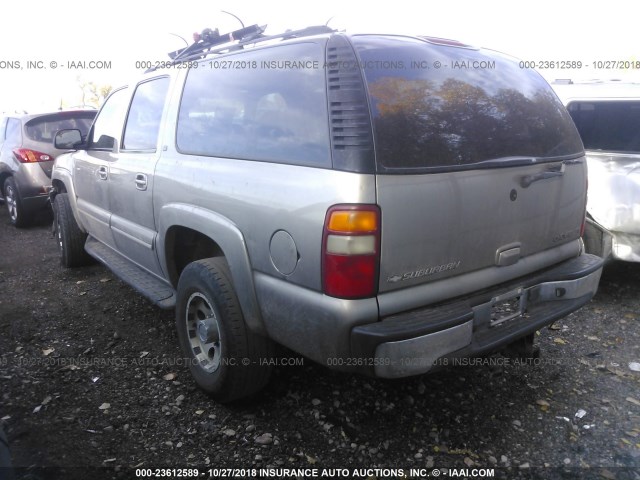 3GNGK26G02G311233 - 2002 CHEVROLET SUBURBAN K2500 TAN photo 3