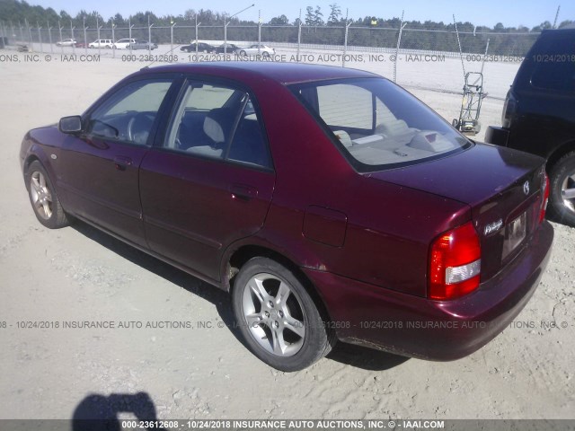 JM1BJ225130176022 - 2003 MAZDA PROTEGE DX/LX/ES MAROON photo 3