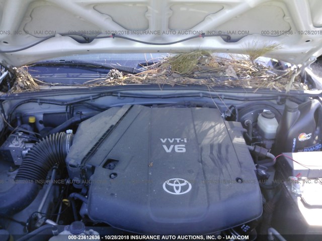 5TEUU42N57Z344827 - 2007 TOYOTA TACOMA ACCESS CAB ვერცხლისფერი ფოტო 10