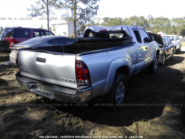 5TEUU42N57Z344827 - 2007 TOYOTA TACOMA ACCESS CAB ვერცხლისფერი ფოტო 4