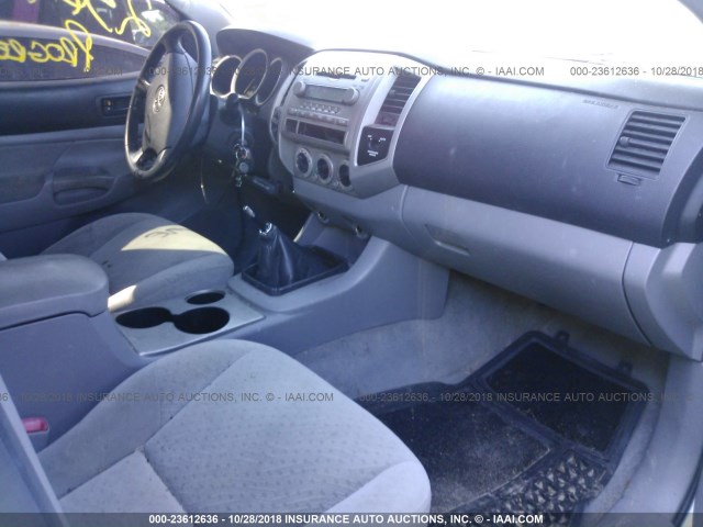 5TEUU42N57Z344827 - 2007 TOYOTA TACOMA ACCESS CAB ვერცხლისფერი ფოტო 5