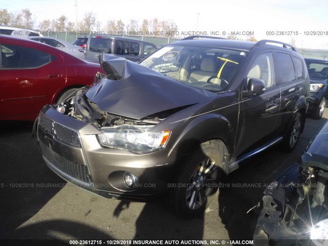 JA4AS3AW4BU006957 - 2011 MITSUBISHI OUTLANDER SE ფერფლისფერი ფოტო 2