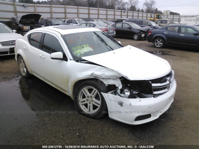 1B3BD1FB4BN555830 - 2011 DODGE AVENGER MAINSTREET WHITE photo 1