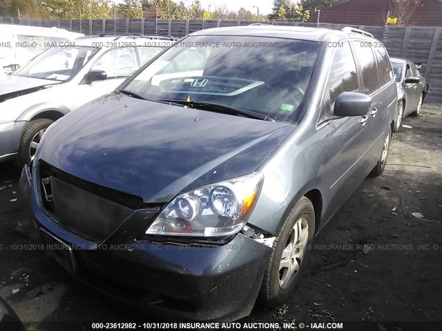 5FNRL38696B427941 - 2006 HONDA ODYSSEY EXL GRAY photo 2