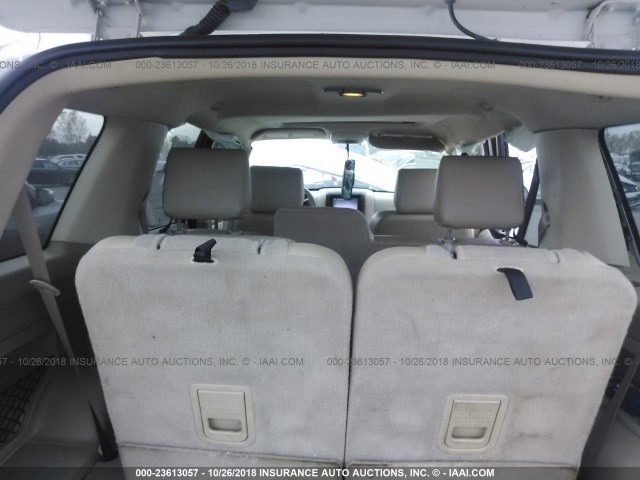 1FMEU74E18UA01327 - 2008 FORD EXPLORER EDDIE BAUER WHITE photo 8