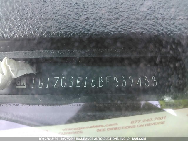 1G1ZC5E16BF339433 - 2011 CHEVROLET MALIBU 1LT BLACK photo 9