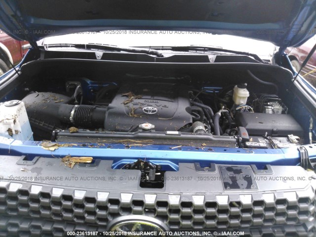5TFUW5F16JX746023 - 2018 TOYOTA TUNDRA DOUBLE CAB SR/SR5 BLUE photo 10