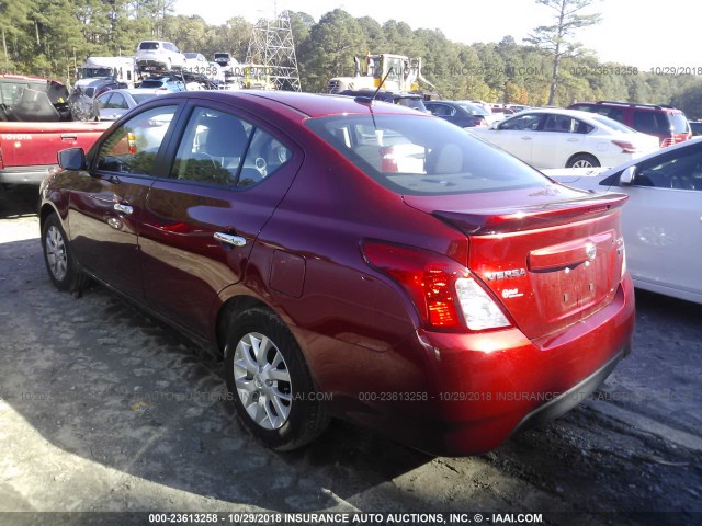 3N1CN7AP3JL839859 - 2018 NISSAN VERSA S/S PLUS/SV/SL BURGUNDY photo 3