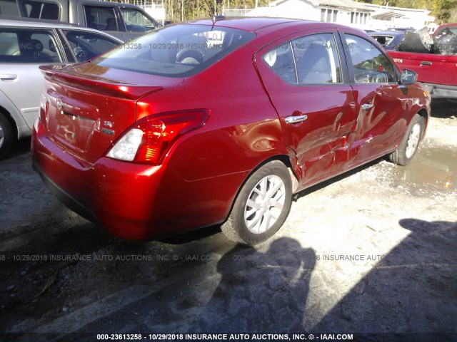 3N1CN7AP3JL839859 - 2018 NISSAN VERSA S/S PLUS/SV/SL BURGUNDY photo 4