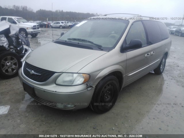 2C8GP64L82R787756 - 2002 CHRYSLER TOWN & COUNTRY LIMITED GOLD photo 2