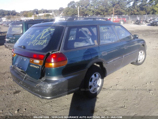 4S3BG685XT7974054 - 1996 SUBARU LEGACY OUTBACK GREEN photo 4