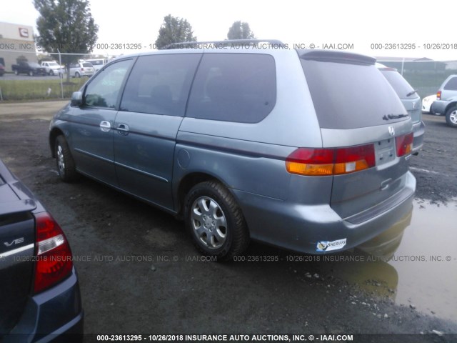 5FNRL18972B038904 - 2002 HONDA ODYSSEY EXL GRAY photo 3