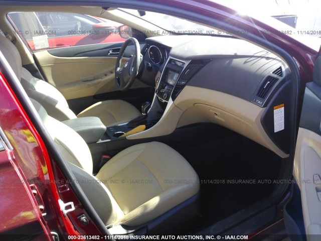 KMHEC4A44CA045474 - 2012 HYUNDAI SONATA HYBRID RED photo 5