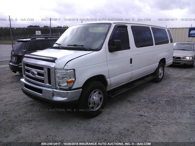 1FBSS3BL6EDA25470 - 2014 FORD ECONOLINE E350 SUPER DUTY WAGON WHITE photo 2