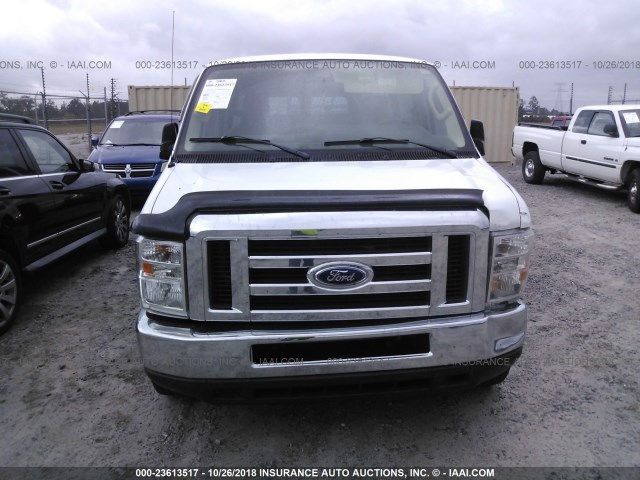 1FBSS3BL6EDA25470 - 2014 FORD ECONOLINE E350 SUPER DUTY WAGON WHITE photo 6