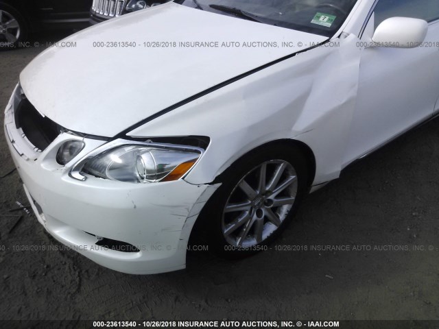 JTHCH96S260007123 - 2006 LEXUS GS GENERATION 200 300 WHITE photo 6