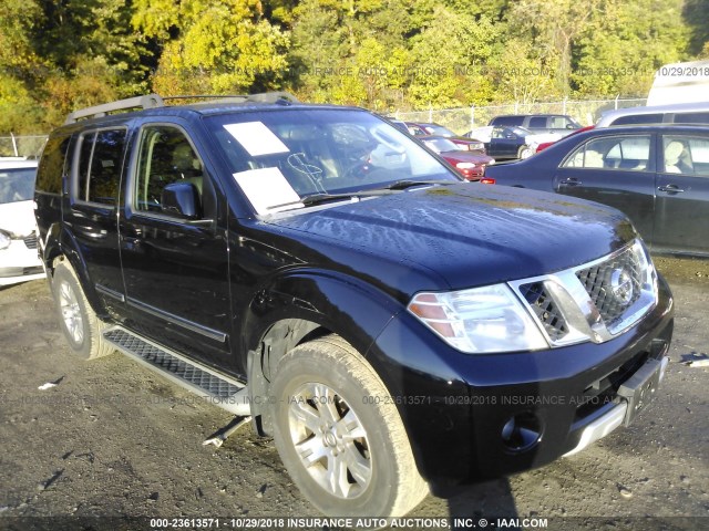 5N1AR18B28C639413 - 2008 NISSAN PATHFINDER S/LE/SE BLACK photo 1