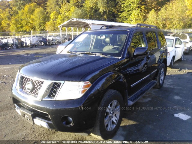 5N1AR18B28C639413 - 2008 NISSAN PATHFINDER S/LE/SE BLACK photo 2