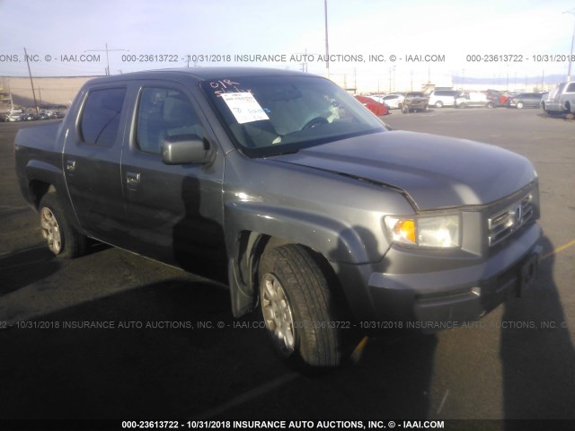 2HJYK16467H503885 - 2007 HONDA RIDGELINE RTS GRAY photo 1