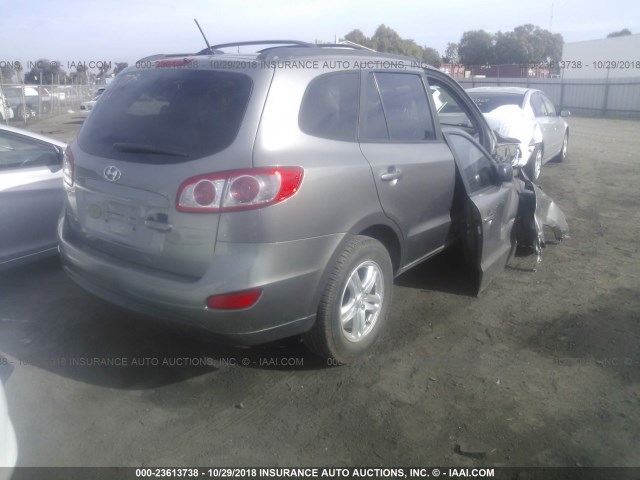 5XYZG3AB6CG162637 - 2012 HYUNDAI SANTA FE GLS GRAY photo 4