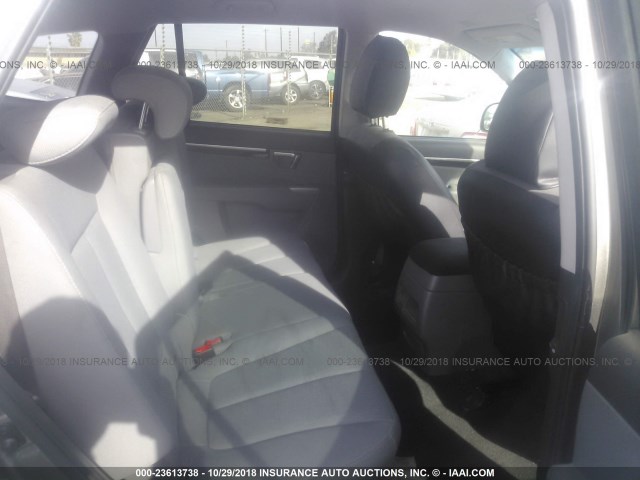 5XYZG3AB6CG162637 - 2012 HYUNDAI SANTA FE GLS GRAY photo 8