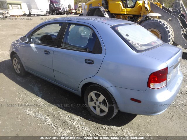 KL1TD52655B428410 - 2005 CHEVROLET AVEO LS BLUE photo 3