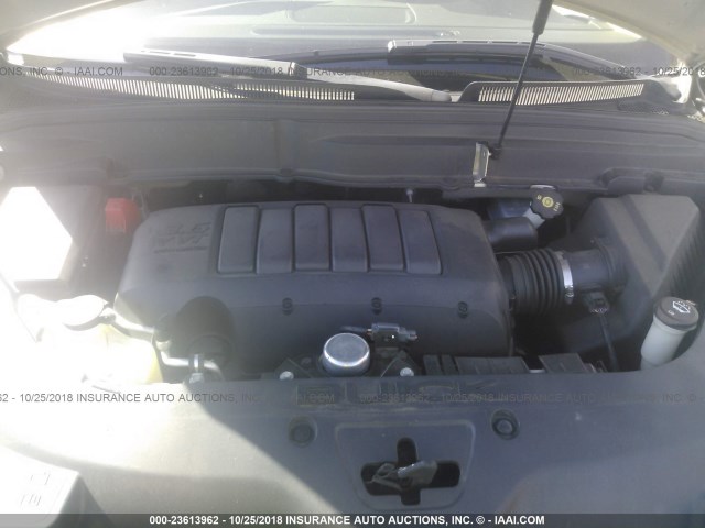 5GALVBED1AJ246283 - 2010 BUICK ENCLAVE CXL თაფლისფერი ფოტო 10