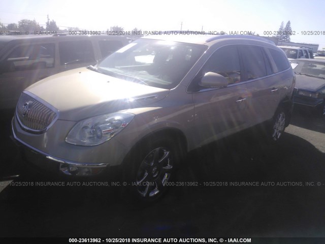 5GALVBED1AJ246283 - 2010 BUICK ENCLAVE CXL TAN photo 2