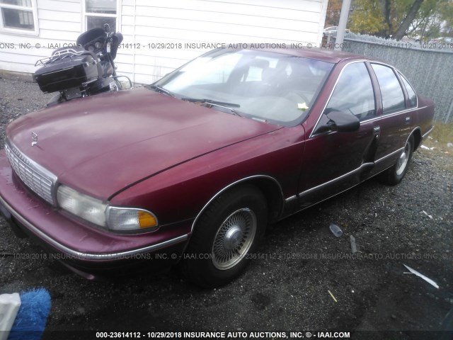 1G1BL52P6TR172713 - 1996 CHEVROLET CAPRICE / IMPALA CLASSIC/SS RED photo 2