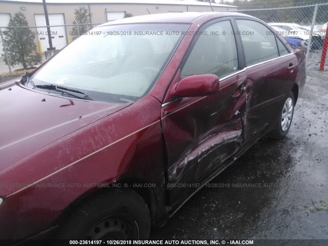 4T1BE32K36U161692 - 2006 TOYOTA CAMRY LE/XLE/SE RED photo 6