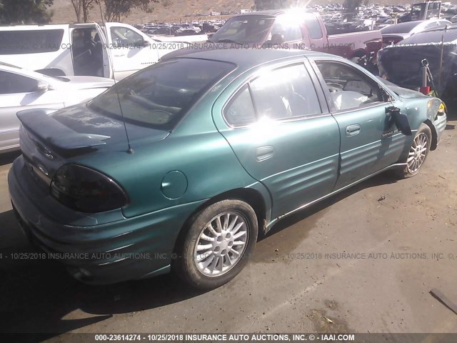 1G2NE52E9XM753420 - 1999 PONTIAC GRAND AM SE GREEN photo 4