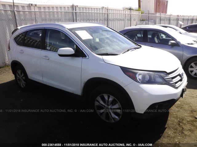 5J6RM3H72DL024099 - 2013 HONDA CR-V EXL WHITE photo 1