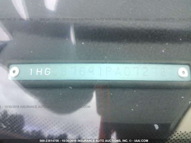 1HGCB7691PA072787 - 1993 HONDA ACCORD 10TH ANNIVERSARY GREEN photo 9