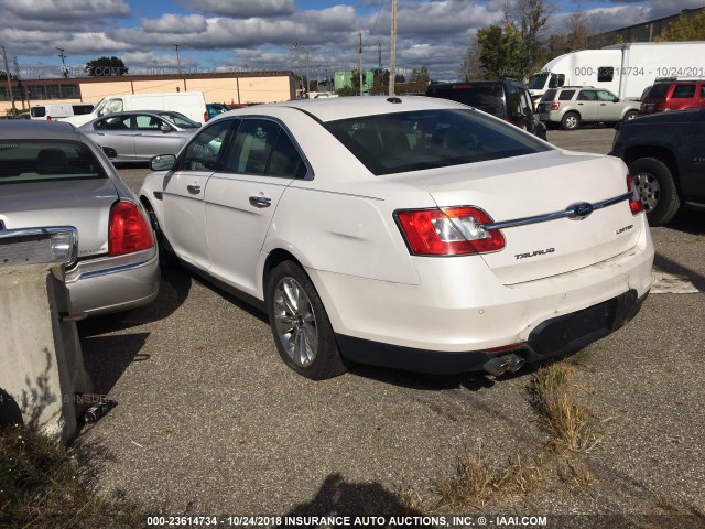 1FAHP2FW5CG143100 - 2012 FORD TAURUS LIMITED WHITE photo 3