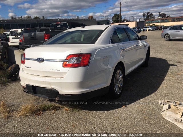 1FAHP2FW5CG143100 - 2012 FORD TAURUS LIMITED WHITE photo 4