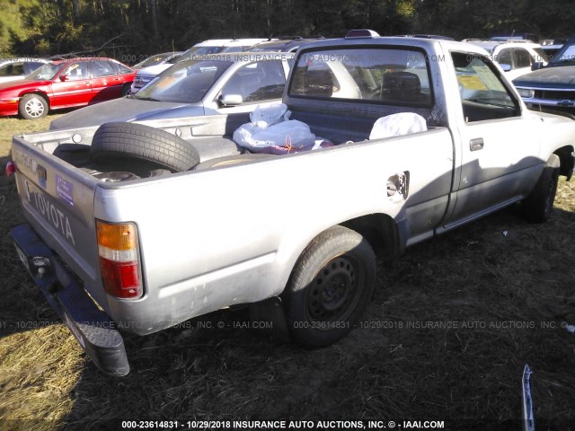 4TARN81A3RZ310517 - 1994 TOYOTA PICKUP 1/2 TON SHORT WHEELBASE STB GRAY photo 4