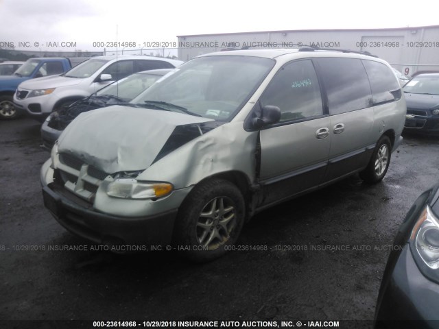 1B4GP54G9YB657777 - 2000 DODGE GRAND CARAVAN LE GRAY photo 2